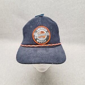 Chevrolet Z28 Camaro Corduroy Cap Retro Mad Engine Hat American Muscle Navy Rope